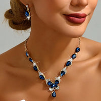 Ladies' Design Butterfly Necklace Earrings Jewelry Set Suitable for Wedding, Party, Festival Gifts