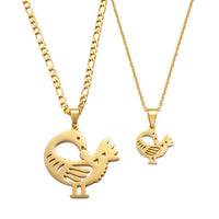 Anniyo African Ancient Symbols Gye African Ancient Pendant Necklaces for Women Men Stainless Steel Jewelry #517962