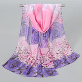 Indian Style New Chiffon Scarves Women Breathable Thin Simulation Silk Scarf Ladies Shawl And Wraps Women Printing Hijab Stole