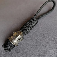 Vintage Hand-knitted Lanyard Keychain Biker helmet Pendant Paracord Rope weave Accessories Bag Hanging Handmade Car Keyring