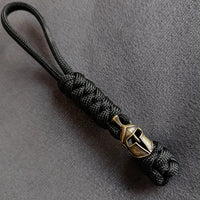 Vintage Hand-knitted Lanyard Keychain Biker helmet Pendant Paracord Rope weave Accessories Bag Hanging Handmade Car Keyring