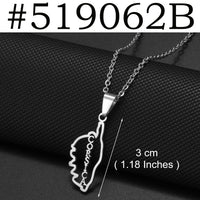 2025 New Arrivals Corsica Flag Pendant Necklaces Stainless Steel for Women Girls Sardinia Ethnic Jewelry #518762