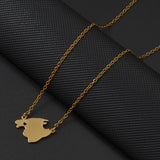 Anniyo Heart Spain Mallorca Heart Necklaces For Women Girls Stainless Steel Jewelry #532562