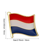 Netherlands Flag Badge Symbol Pin Metal Badges Decorative Brooch Pins for Clothes Brooch Jewelry