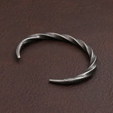New Design Fashion Vintage Simple Bracelets Stainless Steel Trend Retro Bracelet Twist Bangle Party Jewelry Gifts Dropshipping
