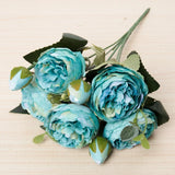 Silk Artificial Flower Rose Peony Bouque Home Decoration Bridal Holding Flower Wedding Decor Bouquet DIY Fake Flower Arrangement