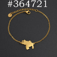 Anniyo 18CM + 5CM Venezuela Map Bracelet for Women Stainless Steel Jewelry  #364721