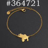 Anniyo 18CM + 5CM Venezuela Map Bracelet for Women Stainless Steel Jewelry  #364721