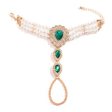 DIEZI Luxury Imitation Pearl Necklace Bracelet Vintage Water Drop Stone Beads Jewelry Sets Elegant Wedding  Party New Jewelry