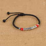 Simple Adjustable Handmade Leaf Anklets Woven Adjustable Rope Lucky Foot Bracelet For Women Men Jewelry