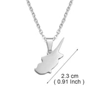 Anniyo Cyprus Map Pendants Necklaces for Women Stainless Steel Jewelry  @335321