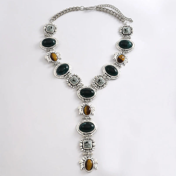 Large Heavy Chunky Necklace For Women Statement Vintage Fashion Jewelry Long Drop Daily Accessories Wholesale Holiday Gift MQ522