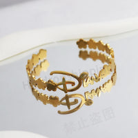 Custom Name Stainless Steel Bracelet Flowers Unusual Retro Bangle For Women Jewelry Non-fading High-quality Gift For Girl