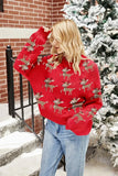 ZEKYE Christmas Sweater Woman Women's Clothing Winter Women's Sweater Women's Dress Long Sleeve Red Sweater Pull Y2k Pullover