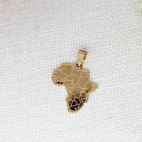 2PCS Africa Map Pendant DIY Stainless Steel Gift For Women Men Charm Pendant For Bracelet Jewelry Findings