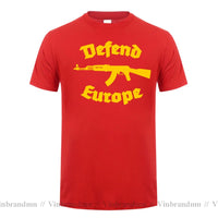 Defend Europe T Shirt Immigrant Islam Custom Design Print Tee Shirt for Men Women Cotton New Cool Tee