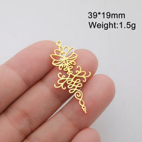 Dawapara Unalome Pendant OM Lotus Flower Charm for Jewelry Making Stainless Steel Spiritual Yoga Symbol Buddhism Accessories