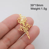 Dawapara Unalome Pendant OM Lotus Flower Charm for Jewelry Making Stainless Steel Spiritual Yoga Symbol Buddhism Accessories