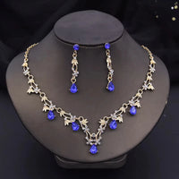 1 Set Of Fashionable Copper Inlaid Claw Chain Necklace, Earrings, Jewelry Set, Women's Wedding Banquet Party Daily Necessities