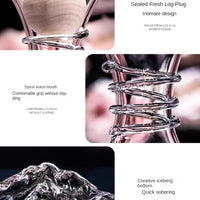 Lead-Free Crystal Wine Decanter  Iceberg Design Aerator Optional Wooden Stopper Home Bar Accessory Barware and homemade items