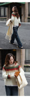 Christmas Red Sweater 2025 Autumn and Winter New Lazy Wind Thick Retro Design Knitted Pullover Winter Clothes Women