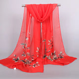 Indian Style New Chiffon Scarves Women Breathable Thin Simulation Silk Scarf Ladies Shawl And Wraps Women Printing Hijab Stole