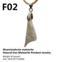 Natural Meteorite Material Specimen Muonionalusta Sky Iron Meteorite Necklace Iron Meteorite Pendant Men's Ladies Jewelry