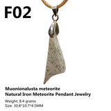 Natural Meteorite Material Specimen Muonionalusta Sky Iron Meteorite Necklace Iron Meteorite Pendant Men's Ladies Jewelry