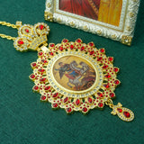Orthodox Church Cross Pendant - Father's Chest Pendant for Religious Rituals George Statue Pendant