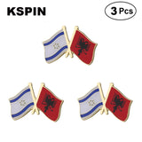 France & Pakistan Flag Lapel Pin Friendship Flag Badge Flag pin 3pcs A Lot