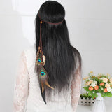 Fashion Boho Style Feather Headband Hairpiece Beads Feather Headdress Handmade Girls Hair Accessories High Quality