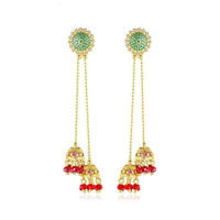 Gypsy Jewelry Retro Ethnic Indian Jhumka Crystal Small Bells Beads Drop Tassel Earrings Women Bohemian Statement Jhumki Tribal