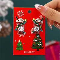 New Fashion Soldier King Pendant Earrings for Women Cute Animal Koala Rhinestone Bells Drop Earring New Year Holiday Jewelry