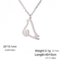 Jeshayuan Iranian Farsi God Necklace for Women Persian Calligraphy Love Pendant Mythology Symbol Amulet Stainless Steel Jewelry