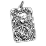 Exorcise Evil Spirits Great Bright Mantra Pendant Necklace Men's Jewelry Dominant Zhong Kui Buddha Necklace Amulet Male Gift