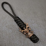 Vintage Hand-knitted Lanyard Keychain Biker helmet Pendant Paracord Rope weave Accessories Bag Hanging Handmade Car Keyring