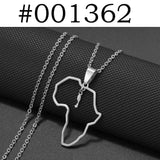 Anniyo Outline Africa Map Pendant Necklaces Jewelry With Namibia,Saint Kitts and Nevis #001362