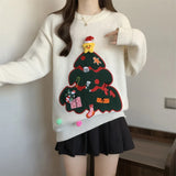 Red Christmas Pullover Sweater For Women In Autumn And Winter 2025 Women's Casual Versatile O Neck Knitted Sweater New Casual