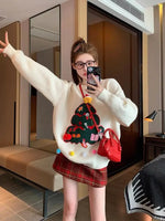 Round Neck Christmas Sweater for Women 2025 New Winter Lazy Heavy Industry Knitted Sweater