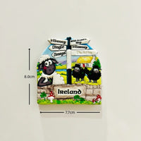Irish Tourist Souvenirs Celtic Black-faced Goat Dingle Peninsula Town Tourist Souvenir Magnetic Refrigerator Magnet Fridge Stick