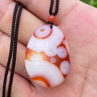 Natural Gobi Agate Pendant Alxa Eye Rock Rough Polished Energy Crystal Quartz Necklace Reiki Healing Stone Decor Gift