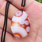 Natural Gobi Agate Pendant Alxa Eye Rock Rough Polished Energy Crystal Quartz Necklace Reiki Healing Stone Decor Gift