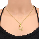 2024 new fashion stainless steel Bangladesh hollow map pendant necklace for men and women geometric titanium steel pendant natio