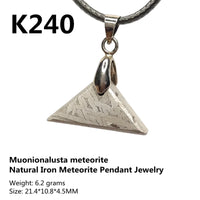 Natural Meteorite Material Specimen Muonionalusta Sky Iron Meteorite Necklace Iron Meteorite Pendant Men's Ladies Jewelry