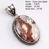 Genuine Amazonite Turquoise Agate Jasper Tiger Eye  Antique Pendant