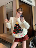 Round Neck Christmas Sweater for Women 2025 New Winter Lazy Heavy Industry Knitted Sweater