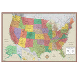 Anniyo American Map With State Name Pendant and Necklaces for Women Girls United States Map Jewelry USA #317301