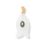 Fatima Hamsa Hand Evil Eye Pendant Lapis Lazuli Amethysts Rose Quart Natural Stone Charm For Making Necklace Bracelet Accessorie