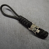 Vintage Hand-knitted Lanyard Keychain Biker helmet Pendant Paracord Rope weave Accessories Bag Hanging Handmade Car Keyring