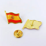 Spain Flag Lapel Pin -Country Flag Patriotic Brooch Bulk Pack of Pins for Hat, Tie, Clothes, Backpack